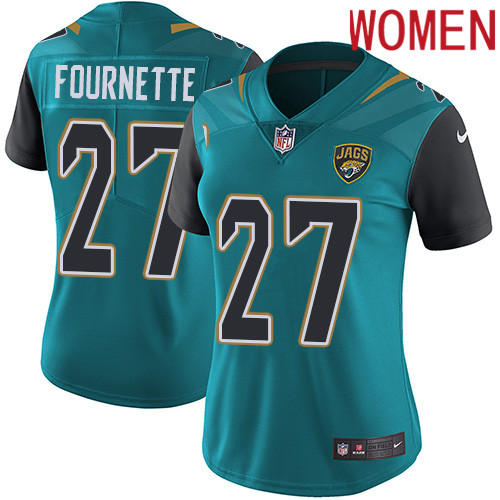 2019 Women Jacksonville Jaguars #27 Fournette green Nike Vapor Untouchable Limited NFL Jersey->women nfl jersey->Women Jersey